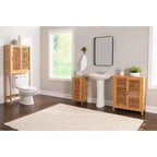 Mobile contenitore Bracken a due ante, colore naturale