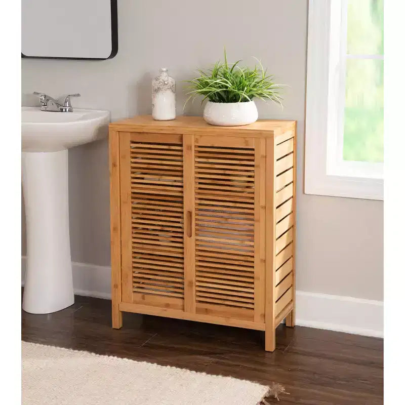 Mobile contenitore Bracken a due ante, colore naturale