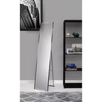 59" Specchio da Terra Alice Argento - Adesso: Cornice in Acciaio color Champagne, Moderno a Tutta Altezza, Nessun Montaggio Richiesto