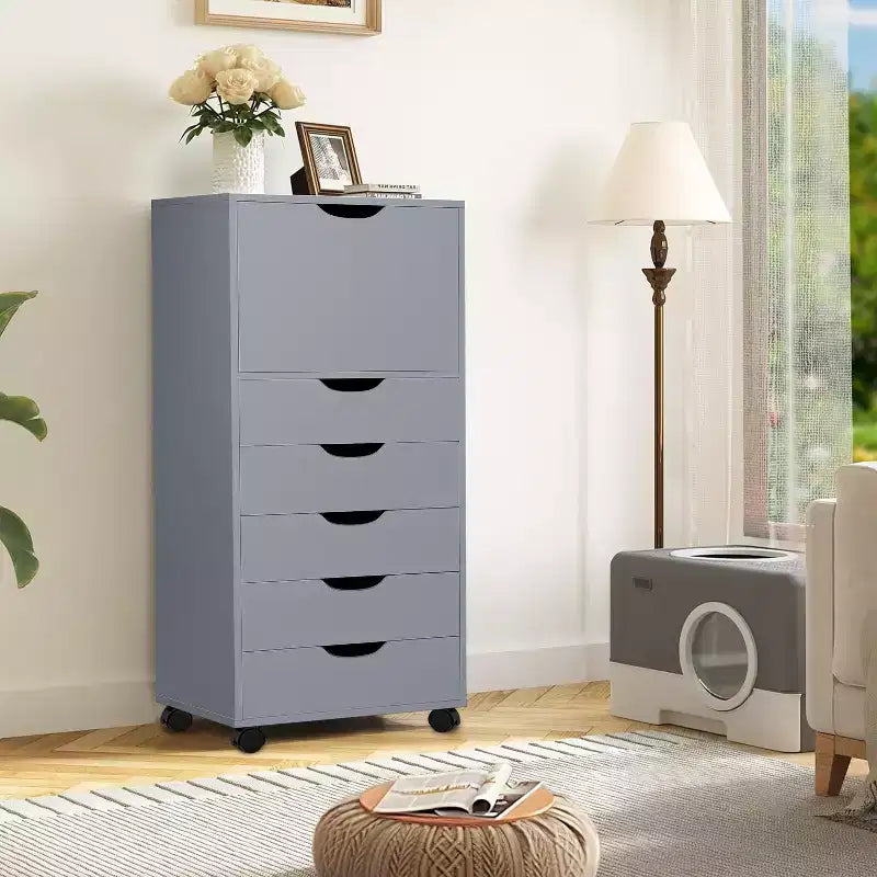 Home Imports Emporium Cassettiera a 6 cassetti per hobbistica e ufficio, organizer mobile per documenti, materiali artistici e organizzazione di piccoli spazi