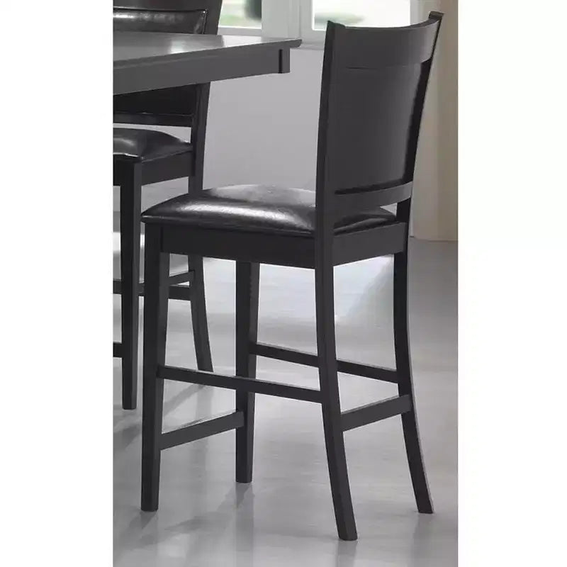 Simple Relax Set di 2 sedie da bancone in nero e espresso