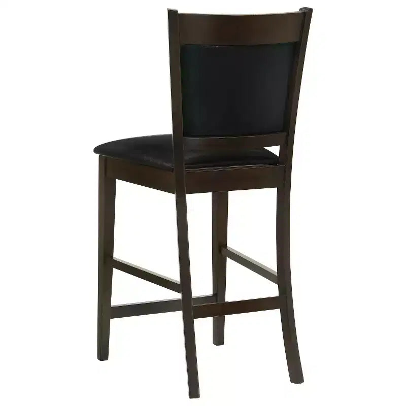 Simple Relax Set di 2 sedie da bancone in nero e espresso