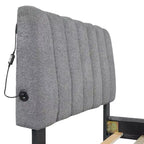 Letto a piattaforma imbottito con due letti estraibili - Design salvaspazio