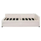 Whisen Letto Imbottito Queen Size con Piattaforma e Porte USB dal Design Elegante