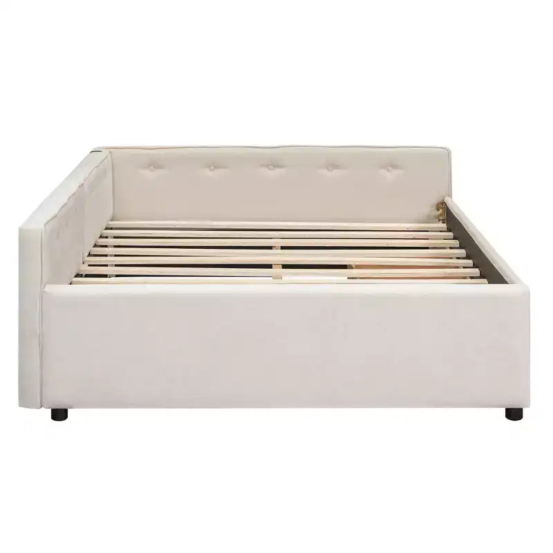 Whisen Letto Imbottito Queen Size con Piattaforma e Porte USB dal Design Elegante