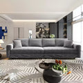 MAYEERTY Modern Comfy Upholstered Sofa Cloud Deep Seat Couches with Soft Pillows for Living Room Bedroom Office Gray