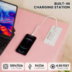 Acekool Cassettiera a 8 cassetti con armadietto per camera da letto, Comò alto con stazione di ricarica, Organizzatore di stoccaggio per soggiorno, corridoio, armadio