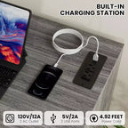 Acekool Cassettiera a 8 cassetti con armadietto per camera da letto, Comò alto con stazione di ricarica, Organizzatore di stoccaggio per soggiorno, corridoio, armadio