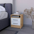 MAYEERTY Nightstand with 2 Drawers Concealed Shelf Vintage Bedside Table for Bedroom Living Room