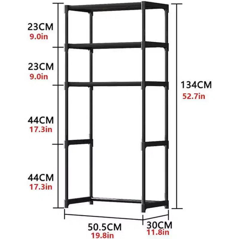 Scaffale alto da bagno a 3 ripiani, organizer salvaspazio sopra il WC con struttura in ferro per asciugamani e accessori