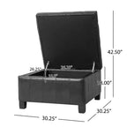 GDFStudio Rigby Pouf Contenitore Rivestito in Similpelle con Bottoni trapuntati in Stile Contemporaneo
