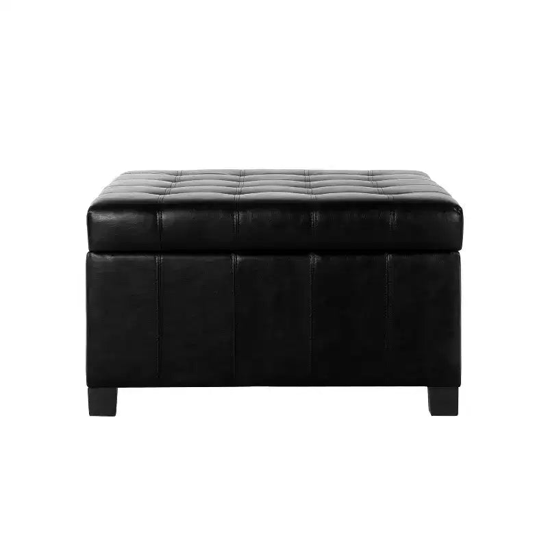 GDFStudio Rigby Pouf Contenitore Rivestito in Similpelle con Bottoni trapuntati in Stile Contemporaneo