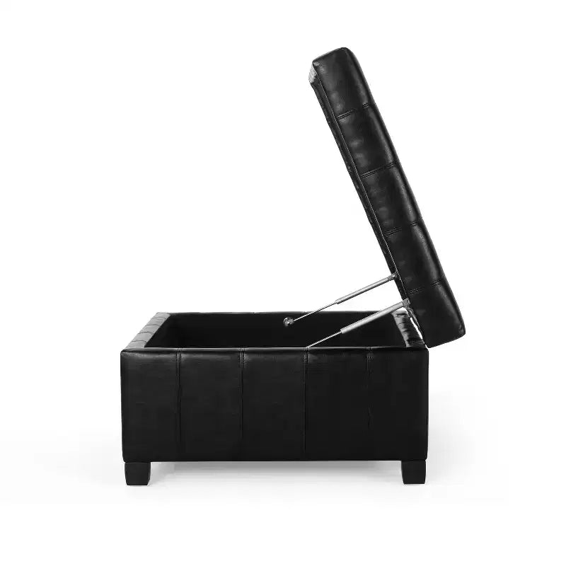 GDFStudio Rigby Pouf Contenitore Rivestito in Similpelle con Bottoni trapuntati in Stile Contemporaneo