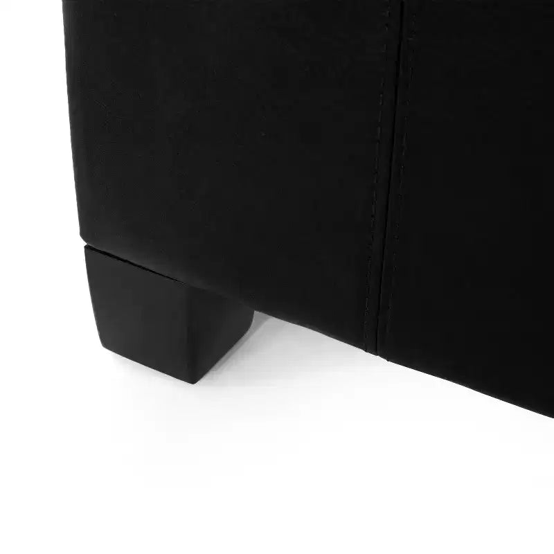 GDFStudio Rigby Pouf Contenitore Rivestito in Similpelle con Bottoni trapuntati in Stile Contemporaneo