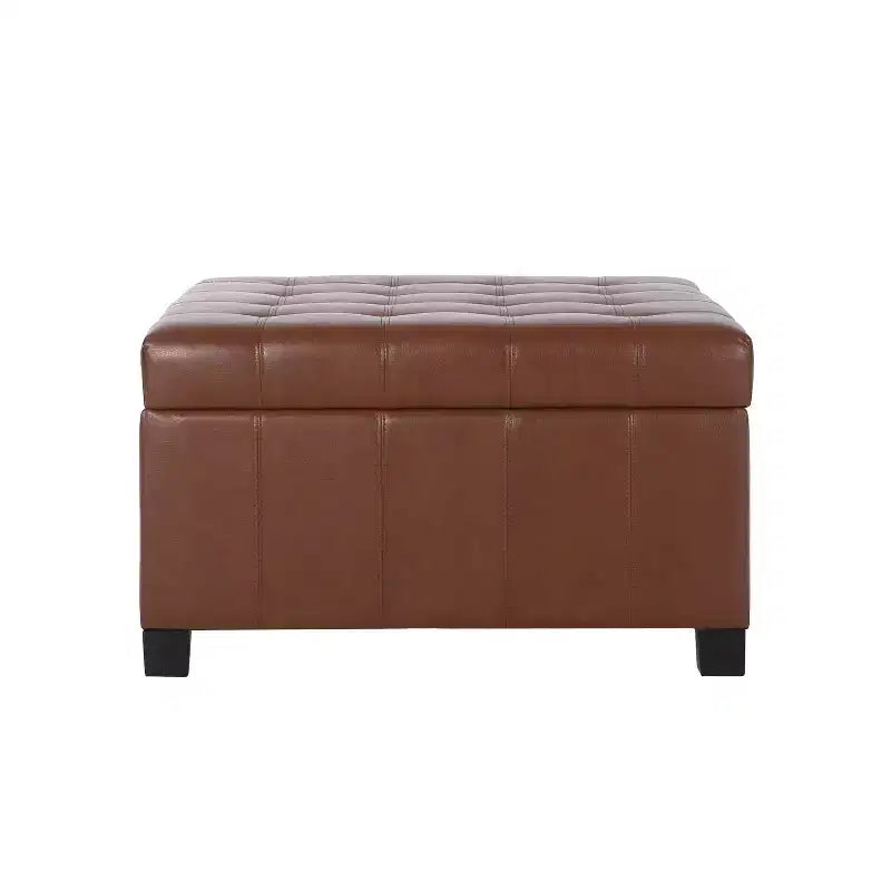 GDFStudio Rigby Pouf Contenitore Rivestito in Similpelle con Bottoni trapuntati in Stile Contemporaneo