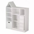 Organizer per bambini, Organizzatore per giocattoli e libri con 8 scomparti e cassetti estraibili - Ideale per sale giochi e camerette