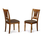 Set tavolo da pranzo Belmont Portland con tavolo a 18 ante e sedie da cucina, marrone sella