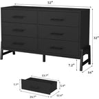 Cassettiera in legno a colonna da 52 pollici con cassetto ampio e armadio portaoggetti, cassettiera verticale per soggiorno, camera da letto, ingresso
