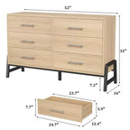 Cassettiera in legno a colonna da 52 pollici con cassetto ampio e armadio portaoggetti, cassettiera verticale per soggiorno, camera da letto, ingresso