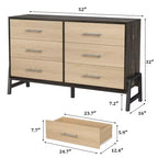 Cassettiera in legno a colonna da 52 pollici con cassetto ampio e armadio portaoggetti, cassettiera verticale per soggiorno, camera da letto, ingresso