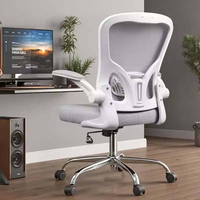 GALAXHERO Sedia da Ufficio Ergonomica, Sedia da Scrivania con Schienale in Rete, Braccioli Ribaltabili e Supporto Lombare Regolabile