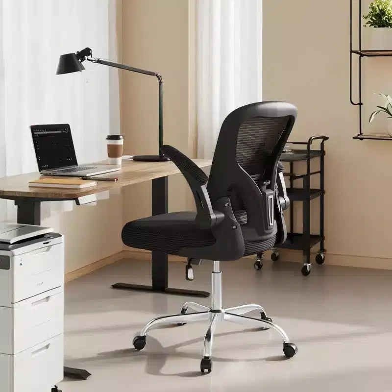 GALAXHERO Sedia da Ufficio Ergonomica, Sedia da Scrivania con Schienale in Rete, Braccioli Ribaltabili e Supporto Lombare Regolabile