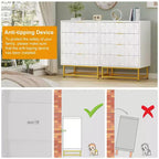 Comò a 4 cassetti, Comò moderno con cassetti, Organizer con gambe in metallo, Cassettiera contenitore per camera da letto, soggiorno, corridoio, armadio