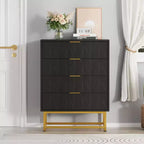 Comò a 4 cassetti, Comò moderno con cassetti, Organizer con gambe in metallo, Cassettiera contenitore per camera da letto, soggiorno, corridoio, armadio