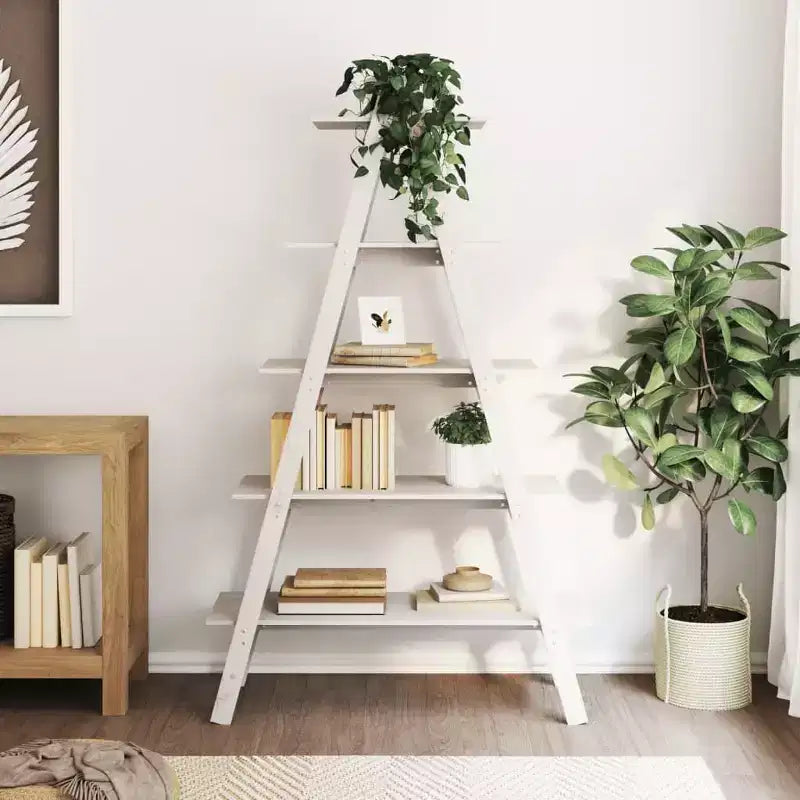vidaXL Scaffale a 5 Ripiani Autoportante a Forma di A Libreria Espositiva in Legno Massello di Pino