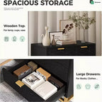 Cassettiera per camera da letto, cassettiera nera a 5 cassetti con gambe in metallo, organizer moderno e spazioso per soggiorno o ingresso