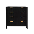 Dresser for Bedroom, 4-Drawer Farmhouse Solid Wood Dresser, Vintage Storage Chest with Tapered Legs