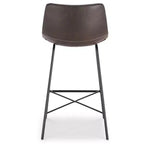 Poly & Bark Set di 3 Sgabelli da Bar Altezza Bancone Paxton da 61 cm Marrone: Rivestiti, Telaio in Acciaio, Design Moderno