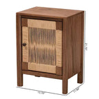 bali & pari Comodino in legno Holitz Bayur noce/marrone chiaro: altezza 21.7", nessun assemblaggio richiesto