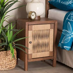 bali & pari Comodino in legno Holitz Bayur noce/marrone chiaro: altezza 21.7", nessun assemblaggio richiesto