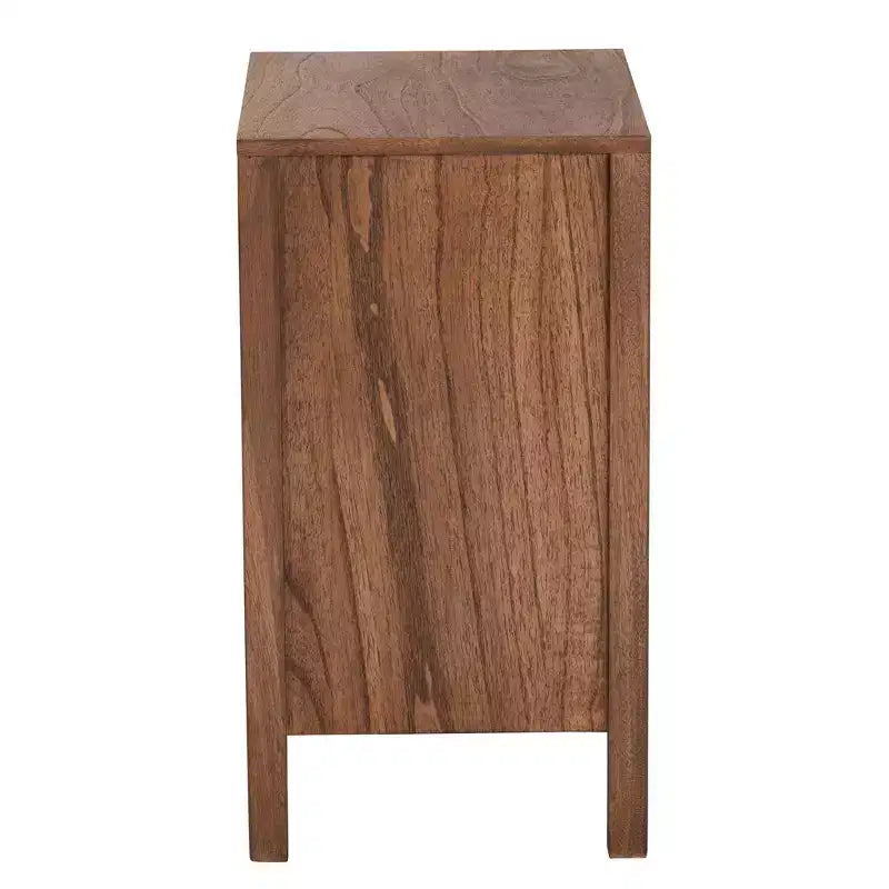 bali & pari Comodino in legno Holitz Bayur noce/marrone chiaro: altezza 21.7", nessun assemblaggio richiesto