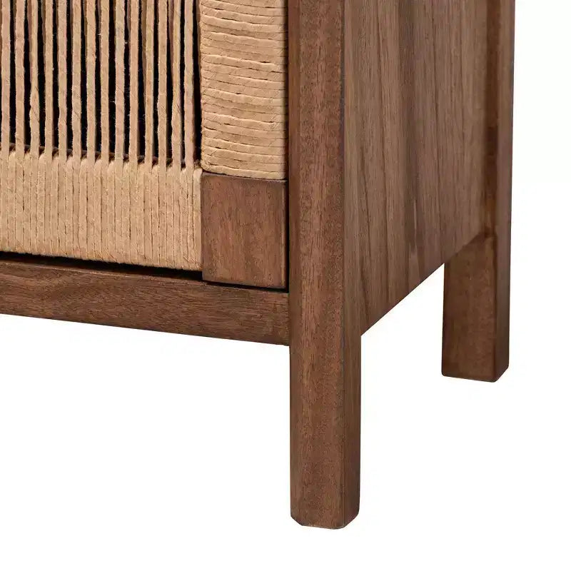 bali & pari Comodino in legno Holitz Bayur noce/marrone chiaro: altezza 21.7", nessun assemblaggio richiesto