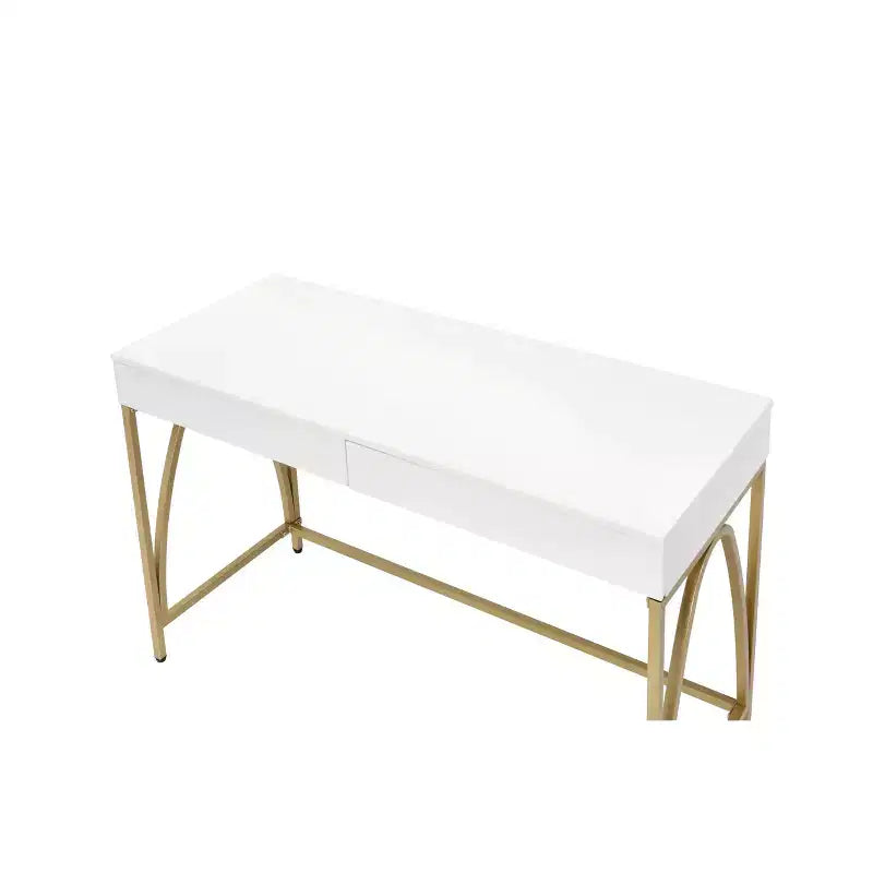 Toeletta 50" Lightmane Finitura Bianca Lucida e Oro