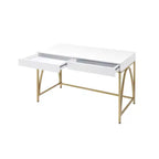 Toeletta 50" Lightmane Finitura Bianca Lucida e Oro