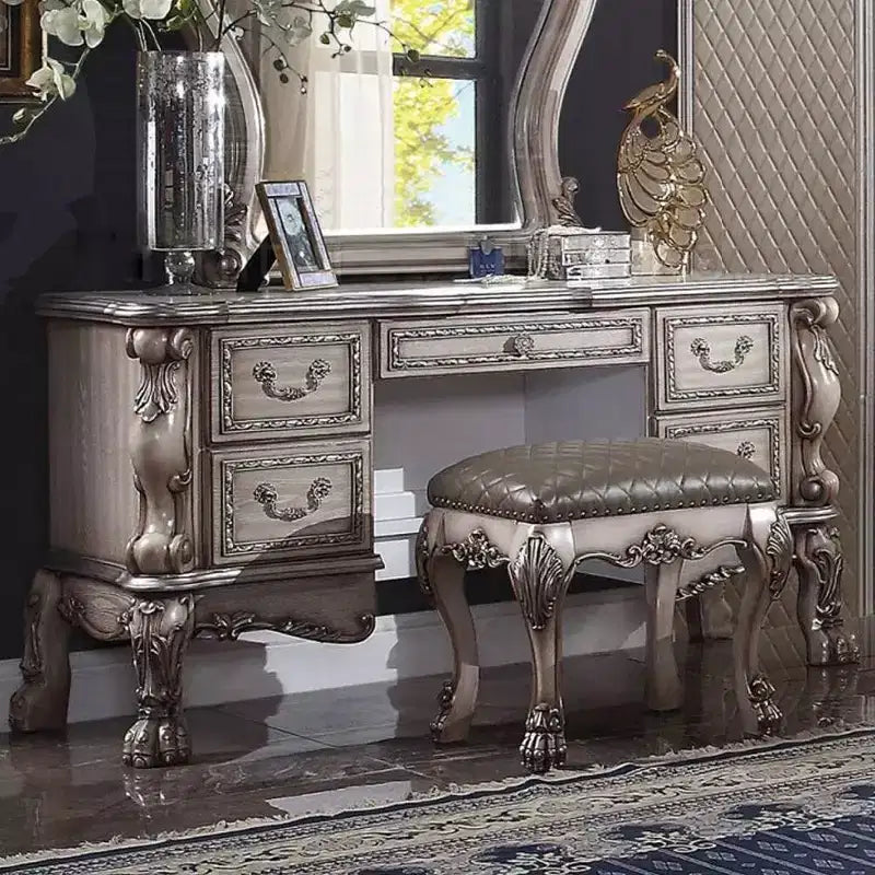 Toeletta Dresden vintage bianco osso da 63"