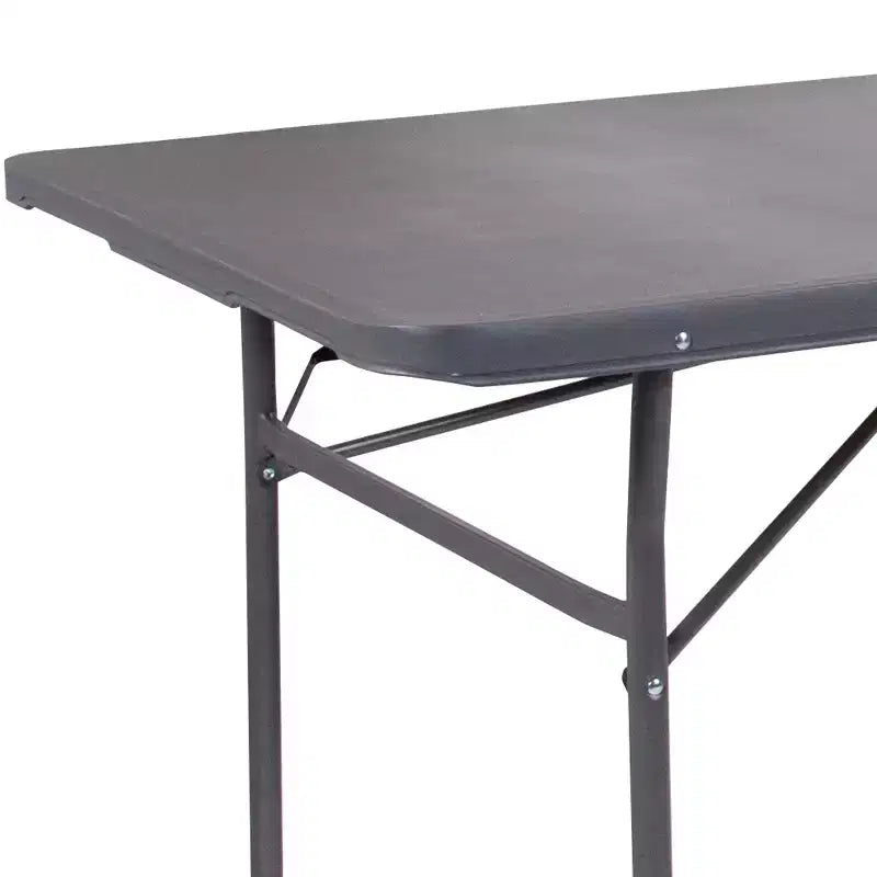 Flash Furniture Tavolo Pieghevole per Banchetto ed Eventi in Plastica Bi-Fold da 6 Piedi con Maniglia per il Trasporto
