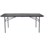 Flash Furniture Tavolo Pieghevole per Banchetto ed Eventi in Plastica Bi-Fold da 6 Piedi con Maniglia per il Trasporto