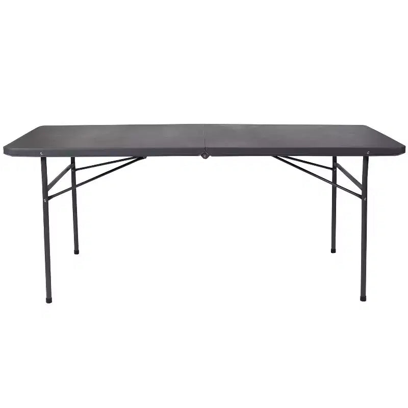 Flash Furniture Tavolo Pieghevole per Banchetto ed Eventi in Plastica Bi-Fold da 6 Piedi con Maniglia per il Trasporto