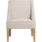 Poltrona Dixon Ivory in tessuto con braccioli ricurvi