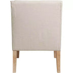 Poltrona Dixon Ivory in tessuto con braccioli ricurvi